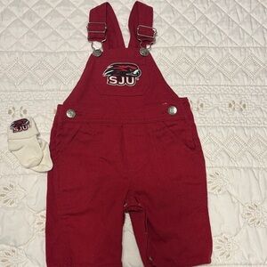 Creative Knitwear Saint Joseph’s University Baby Overalls & Socks, 0–3 Months